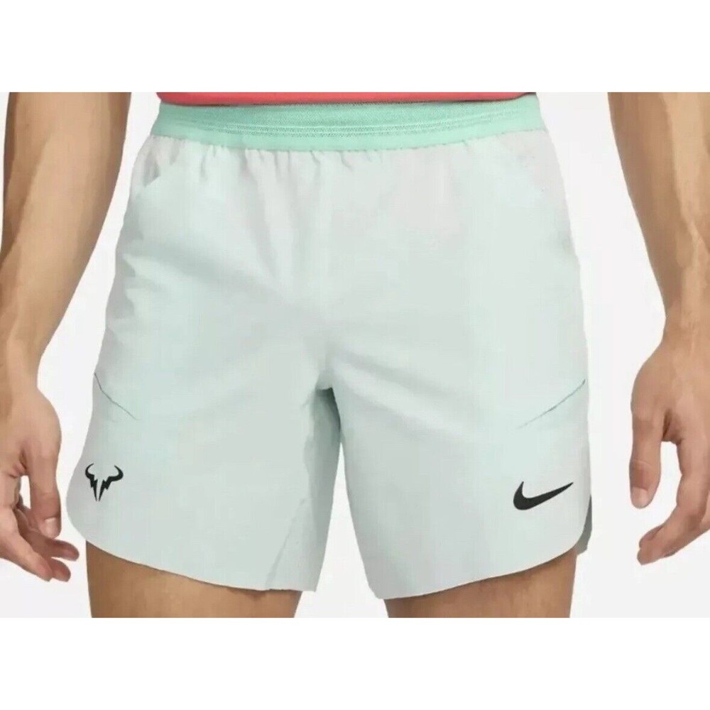Nike Court ADV Rafa Nadal 7” Tennis Shorts Mint Teal DV2881-346 Mens Size XL